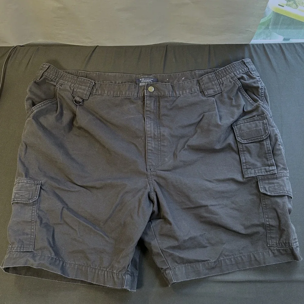 Men's 48 511 tactical heavy canvas black cargo shorts utility gorpcore key ring
